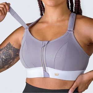 SHEFIT Ultimate Sports Bra Victorious Lilac Purple White High Impact Sz 2Luxe 2X